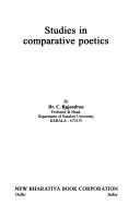 Cover of: Studies in comparative poetics