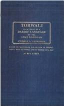 Cover of: Torwali: an account of a Dardic language of the Swat Kohistan