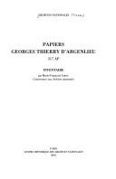 Papiers Georges Thierry D'Argenlieu, 517 AP : inventaire by Archives nationales (France)