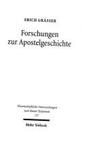 Cover of: Forschungen zur Apostelgeschichte