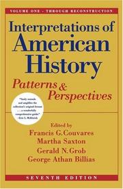Cover of: Interpretations of American History, Vol. One - Through Reconstruction by 
