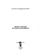 Cover of: Ritmo y sintaxis en Gonzalo de Berceo