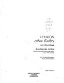 Cover of: Lexikón erbov šl̕achty na Slovensku by Frederik Federmayer