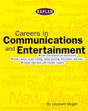 Cover of: Careers in communications and entertainment by Leonard Mogel