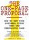Cover of: The One-Page Proposal