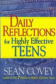 Cover of: Daily reflections for highly effective teens | Sean Covey
