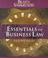 Cover of: Essentials of business law for a new century