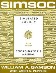 Cover of: SIMSOC: Simulated Society, Coordinator's Manual: Coordinator's Manual, Fifth Edition