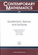 Cover of: Quaternions, spinors, and surfaces