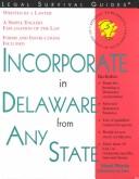 Cover of: Incorporate in Delaware from any state