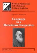 Cover of: Language in a Darwinian perspective
