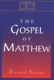 Cover of: The Gospel of Matthew by Donald Senior