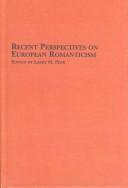 Cover of: Recent perspectives on European romanticism