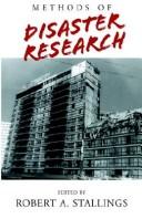 Cover of: Methods of disaster research