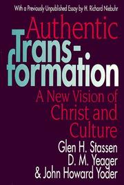 Cover of: Authentic transformation by Glen Harold Stassen
