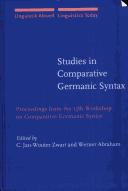 Cover of: Studies in comparative Germanic syntax: proceedings from the 15th Workshop on Comparative Germanic Syntax