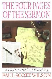 Cover of: The Four Pages of the Sermon by Paul Scott Wilson