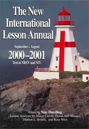 Cover of: The New International Lesson Annual 2000-2001: September-August (New International Lesson Annual)