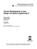 Cover of: Current developments in lens design and optical engineering II: 30 July 2001, San Diego, USA