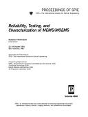 Cover of: Reliability, testing, and characterization of MEMS/MOEMS: 22-24 October 2001, San Francisco, USA