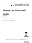 Cover of: Microrobotics and microassembly III | 
