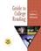 Cover of: Guide to college reading