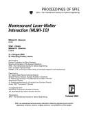 Cover of: Nonresonant laser-matter interaction (NLMI-10): 21-23 August 2000, St. Petersburg-Pushkin, Russia
