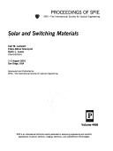 Cover of: Solar and switching materials: 1-2 August 2001, San Diego, USA