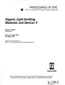 Cover of: Organic light-emitting materials and devices V: 30 July-1 August, 2001, San Diego, [California] USA