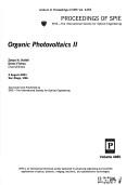 Cover of: Organic photovoltaics II: 2 August, 2001, San Diego, [Calif.] USA