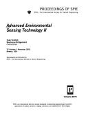 Cover of: Advanced environmental sensing technology II: 31 October-1 November, 2001, Newton, [Massachusetts] USA