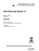 Cover of: Earth observing systems VI | 