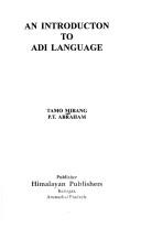 Cover of: An introduction to Adi language