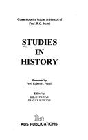 Cover of: Studies in history