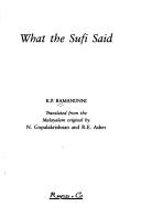 Cover of: What the sufi said