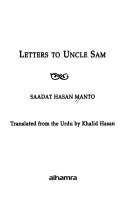 Cover of: Letters to uncle Sam by Saʻādat Ḥasan Manṭo