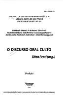Cover of: O discurso oral culto
