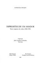 Cover of: Impressões de um amador: textos esparsos de crítica, 1882-1909