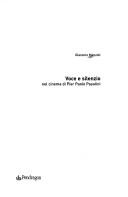 Cover of: Voce e silenzio nel cinema di Pier Paolo Pasolini by Giacomo Manzoli