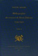 Bibliographie des œuvres de Denis Diderot, 1739-1900 by David Adams