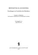 Cover of: Mediaevalia Augiensia: Forschungen zur Geschichte des Mittelalters