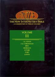 Cover of: The New Interpreter's Bible: Kings - Judith (Volume 3)