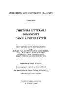 Cover of: L' Histoire littéraire immanente dans la poésie latine: huit exposés suivis de discussions