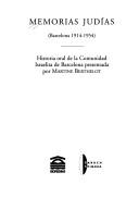 Cover of: Memorias judías by presentada por Martine Berthelot.