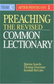 Cover of: Preaching the Revised common lectionary by Marion L. Soards