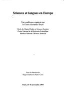 Cover of: Sciences et langues en Europe: une conférence organisée par le Centre Alexandre Koyré