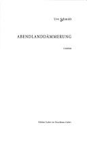 Cover of: Abendlanddämmerung: Gedichte
