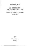 Cover of: El "Polifemo" de Luis de Góngora: ensayo de crítica e historia literaria