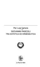 Cover of: Giovanni Pascoli tra estetica ed ermeneutica