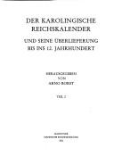 Cover of: Der karolingische Reichskalender und seine Überlieferung bis ins 12. Jahrhundert